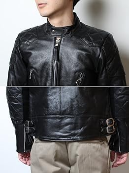 おっちゃん✨フリーダムバッファローレザーUKタイプシングルライダースJKT 革ジャン メンズ バッファローレザー UKタイプ シングル